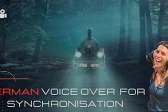 record a professional female german deep voice over for synchronisation