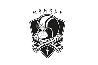 design consulting crazy ape logo for our monkey garage
