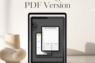 do custom canva fitness tracker template