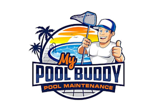 design high quality pool buddy logo with unlimited revision