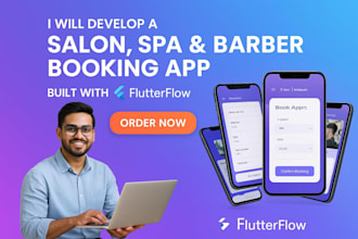flutterflow app salon app spa app barber app booking app appointment app