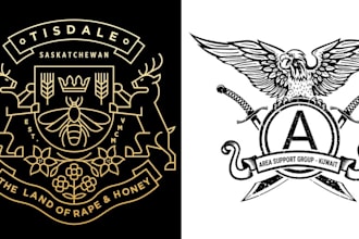 design coat of arms, family crest, heraldic, emblem ,vintage logo