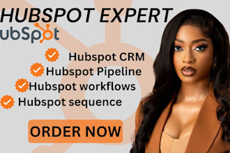 setup hubspot sequence, deals pipelines, CRM automation workflow
