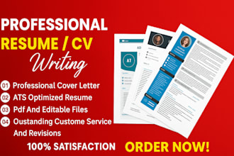 write professional resume, CV, cover letter, and linkedin profile