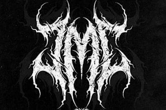 design a chaotic unreadable metal logo for your band