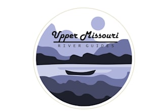 design super river guide company in montana featuring logo