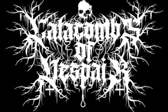 design a brutal unreadable death metal logo for your band