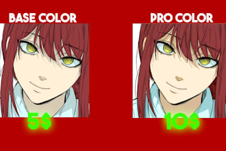 color your manga or comic