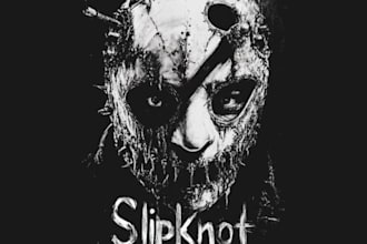 design a dark metal logo for your album or merch