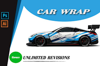 do itasha wrap, racing car wrap, car livery, vehicle wrap design