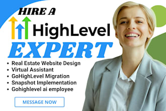 go high level expert ai employee ai sms real estate website virtual assistant