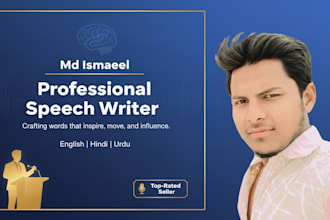 be your professional speech writer in 3 languages