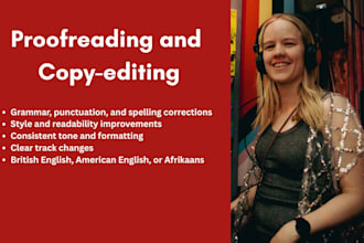 proofread and edit your writing in english or afrikaans