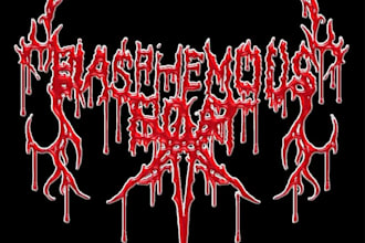 design a bloody metal logo