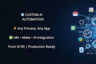 build custom ai automation workflow with n8n or make for your business