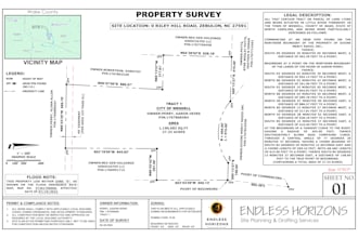 draft accurate metes and bounds survey from deed data