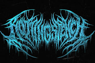 design a brutal metal logo