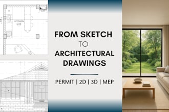 create architectural drawings I 2d master plans, 3d renders, and interior design
