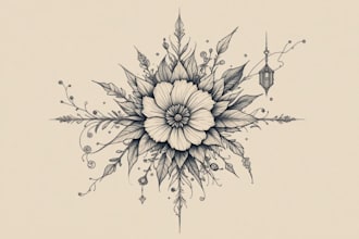 high end linework tattoo design for you