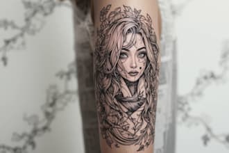 make a linework tattoo design for you