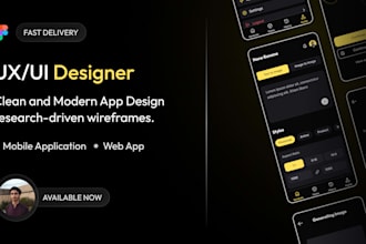 design modern and clean mobile app UI UX
