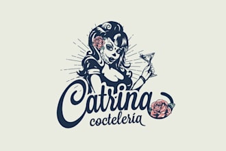 design top quality wine cocktails disco logo