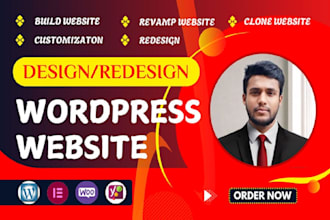 build, design, redesign, develop, update, clone, or customize wordpress website