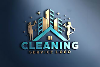 design residential and commercial cleaning service logo