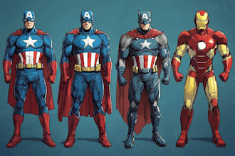 superhero character for comics