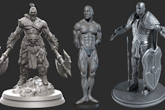 sculpt high quality custom 3d models, character, figurine for 3d printing