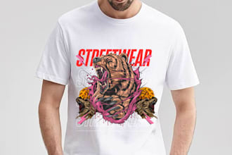 design unique aesthetic t shirts for your streetwear brand