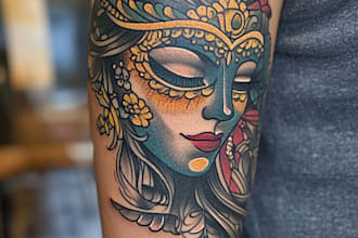do minimal linework tattoo design for you