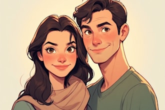 draw faceless couple illustration couples portrait