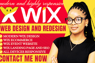 design, redesign wix website, wix store or wix ecommerce shop