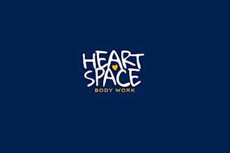 design heart space body work logo
