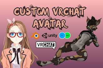 create custom vrchat avatar furry avatar vtuber vrc nfsw 3d character model