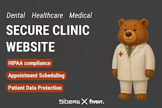 develop a secure dental or medical clinic website