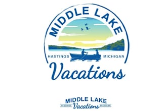 design particular vacation rental house sports lake logo