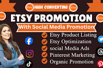 boost etsy sales with etsy shop promotion, seo listing and pinterest marketing