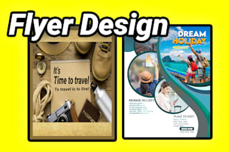 do brochure design travel flyer with artificial intelligence