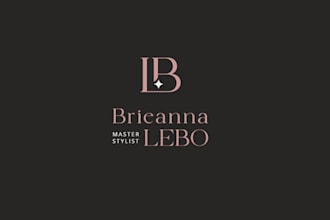 design luxurious yet edgy independent hairstylist  logo