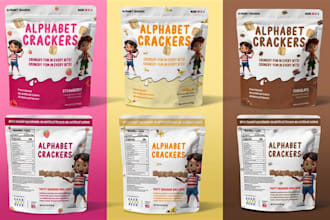 create modern cosmetic label and packaging design