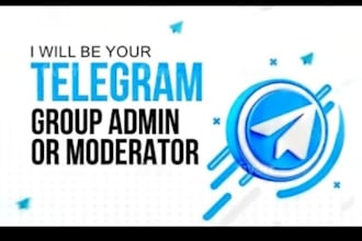 be your crypto telegram community manager or moderator