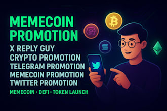be your active x reply guy boost your x crypto memecoin promotion tg promotion