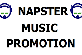 promote your napster music and albums for real organic streams and listeners
