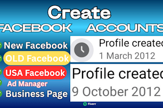 create strong facebook accounts with 2fa and page setup
