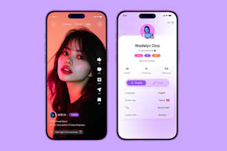 develop a live streaming video music app streaming website