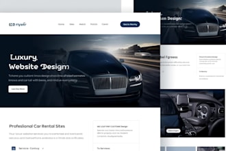 design limo website, chauffeur website, limousine website, car rental website