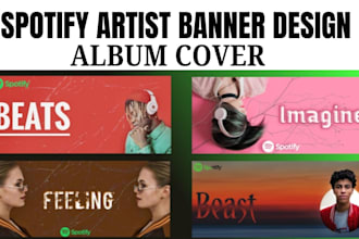 design a professional and eye catching spotify banner, header or album cover art