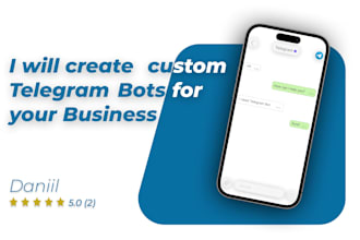 create custom telegram bots for your business or project